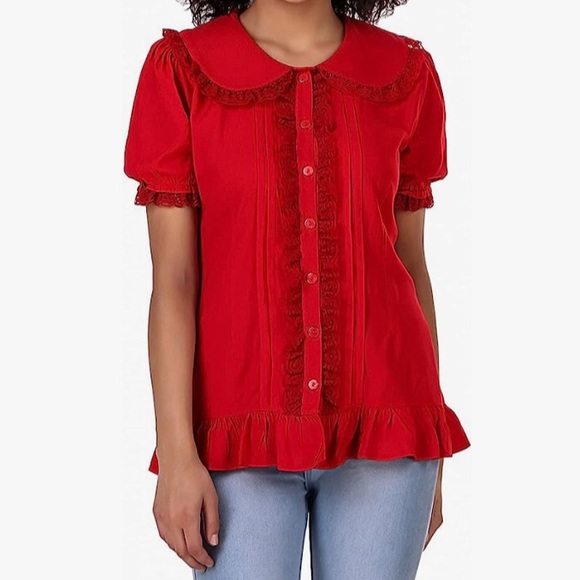 NEW IN! Beautiful red blouse - Picture 2 of 5